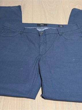 BRAX Men's Slim Classic Chino Pants in Navy Blue